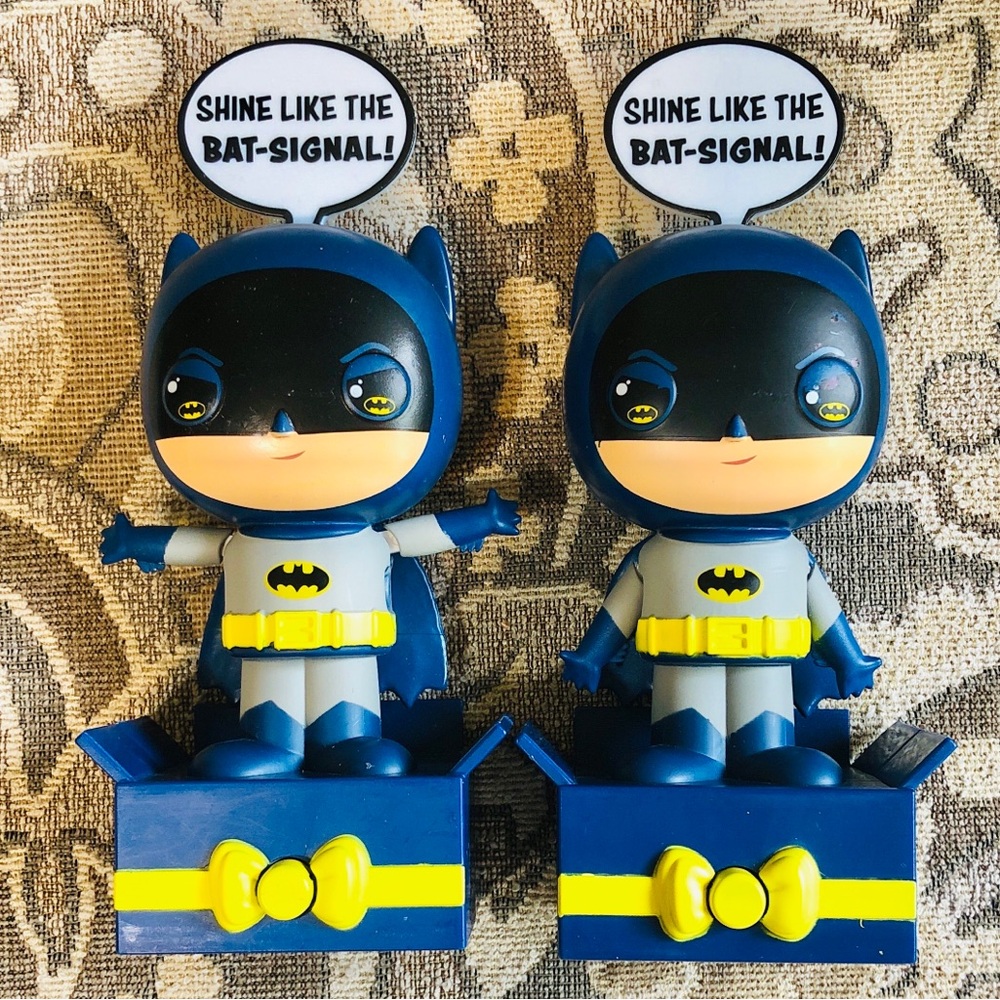 4/$20  2 Funko Batman 5” Figures with a Pop-Up Sign “Shine Like The Bat-Signal”